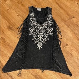 VOCAL Women’s Fringe Embellished Tank